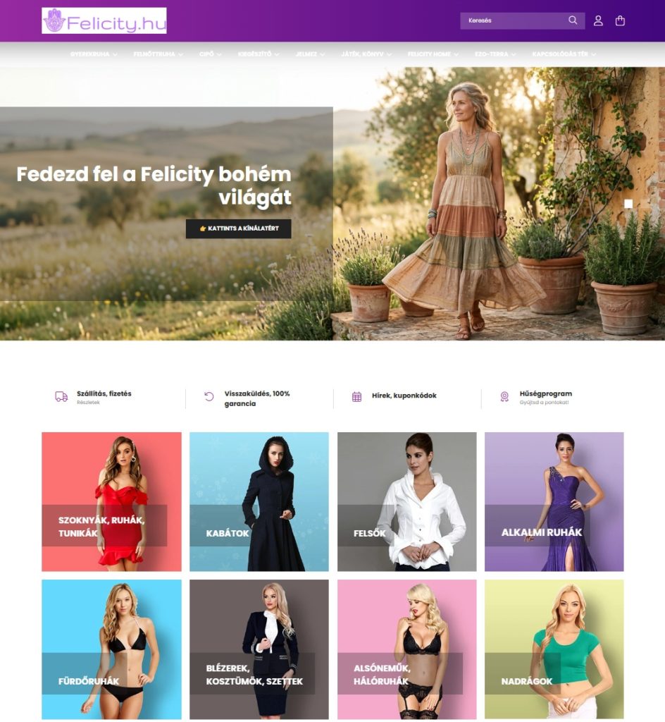 Felicity divat webshop nőknek